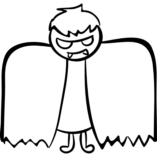 Boy with halloween winged costume halloween people scary icon