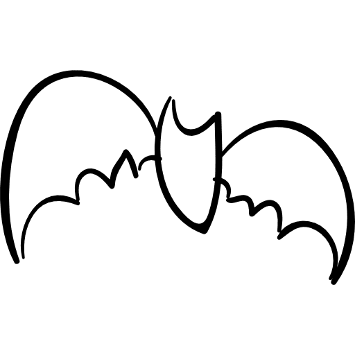 Halloween flying outlined bat halloween flying outline icon