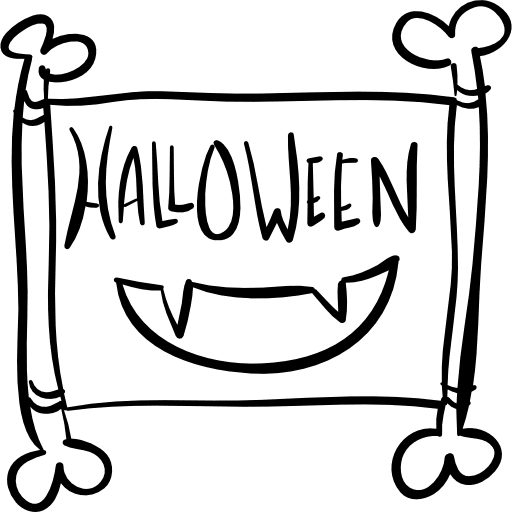 Halloween signal with bones halloween bones signal icon