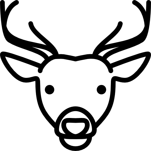 Deer head mammal animal wild icon