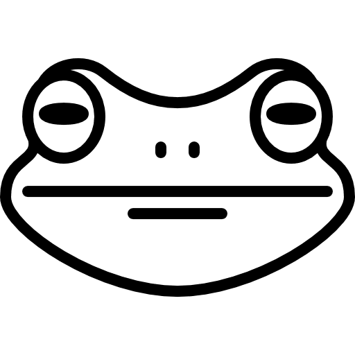 Frog head animals wildlife wild icon