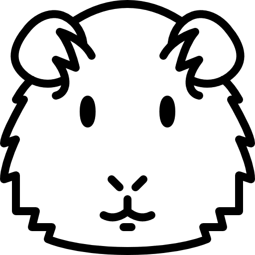 Guinea pig heag animals animal wild icon