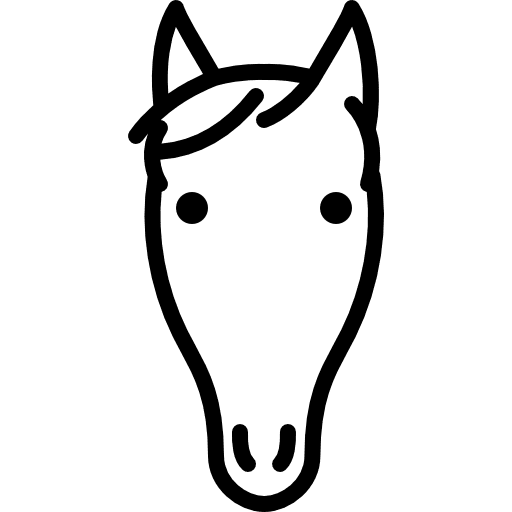 Horse head horses domestic transport icon