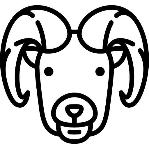 Male sheep head animals animal wild icon