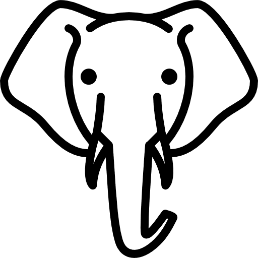 Elephant head africa animals zoo icon