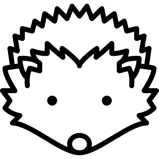 Hedgehog head animals animal wild icon