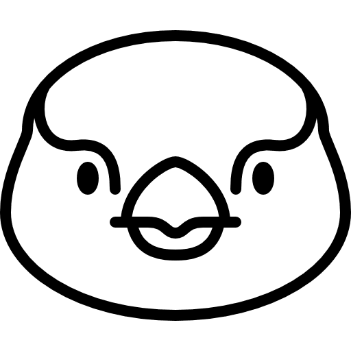 Sparrow head bird wild animals icon