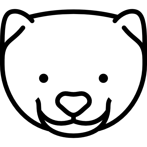 Mink head zoo mammal wild icon