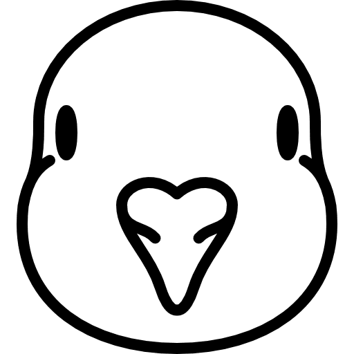 Dove head bird wild animal icon