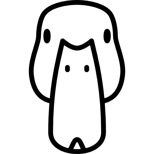 Duck head wildlife wild bird icon