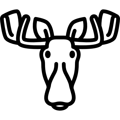 Moose head animals wildlife mammal icon