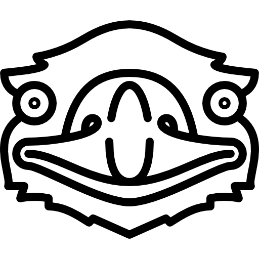 Ostrich head animal wildlife wild icon