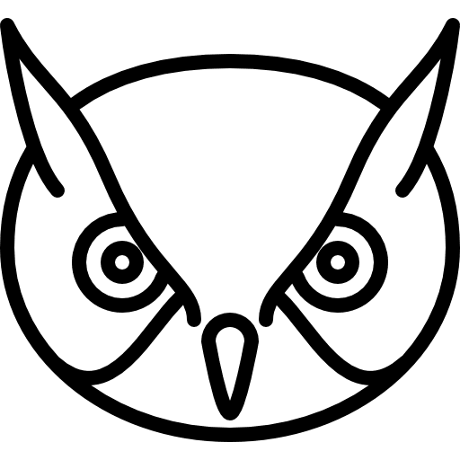 Owl head pray wildlife animals icon