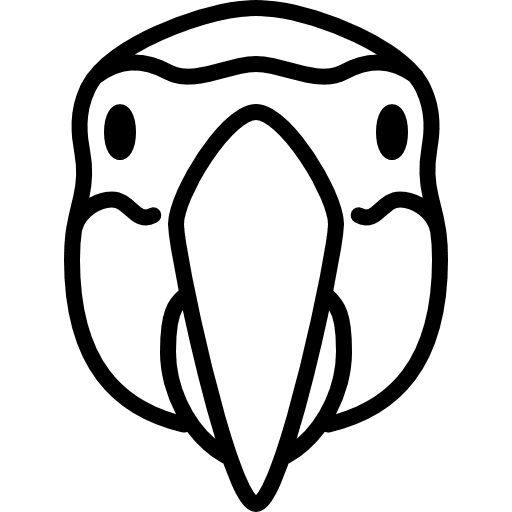 Parrot head america bird animal icon