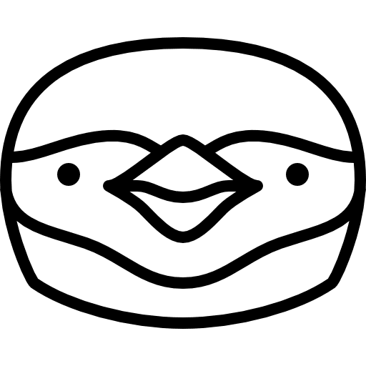 Penguin head bird animal wildlife icon