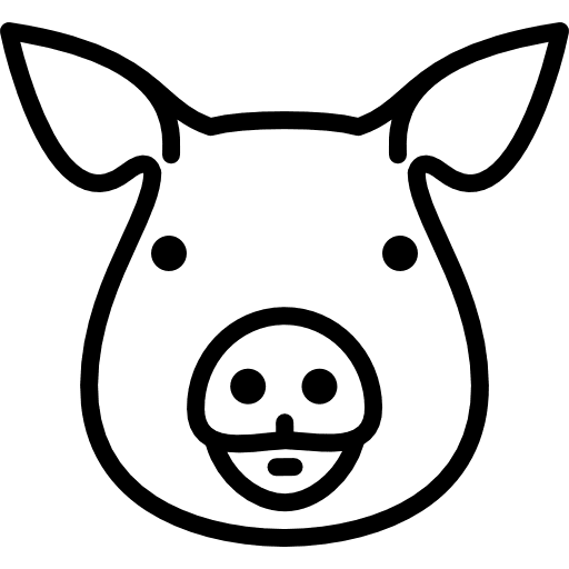 Pig head mammal pig wildlife icon