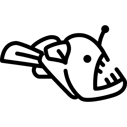 Big angler animal wildlife fish icon