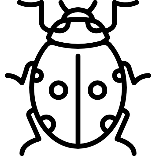 Big ladybug insect wildlife animals icon