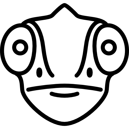 Chameleon head animal wildlife reptile icon