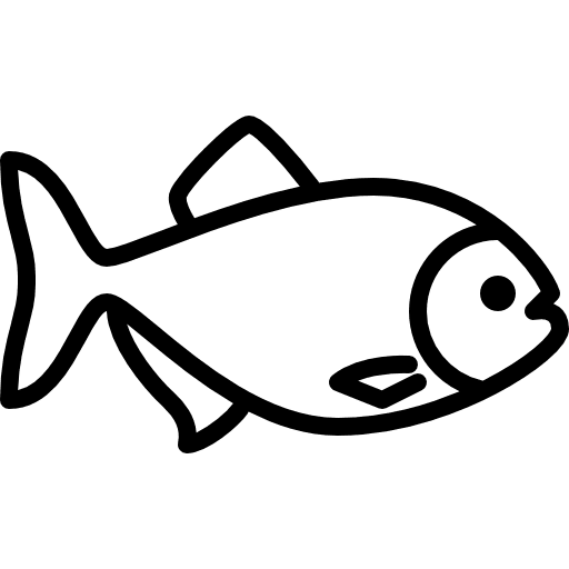 Big piranha aquatic fish wildlife icon