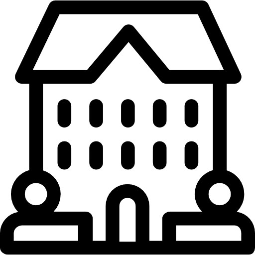 Student housing facade building buildings icon