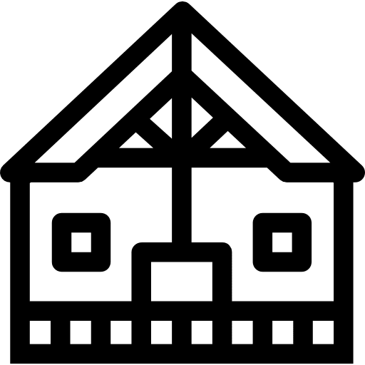 Cabin buildings house structure icon