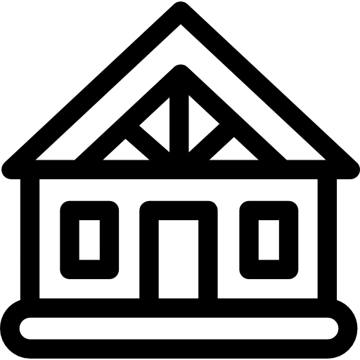 Cabin house facade building icon