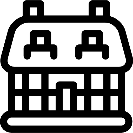 Cottage architecture house building icon