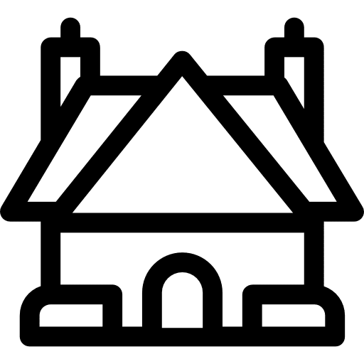 Cottage structure home building icon