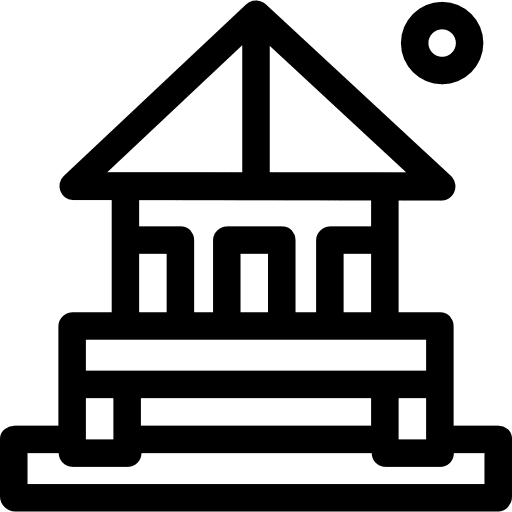 Beach house housing buildings building icon