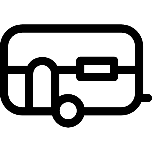 Caravan buildings transportation wheels icon