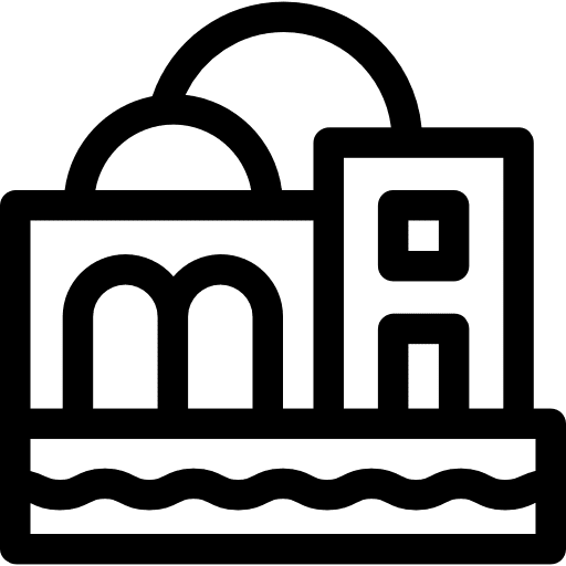 Ibiza house structure facade architecture icon