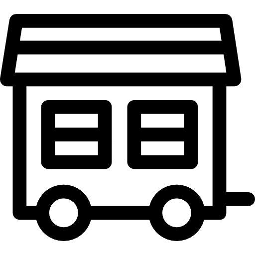 Mobile home caravan structure house icon