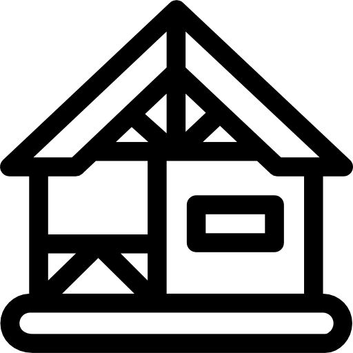 Bungalow camping building architecture icon