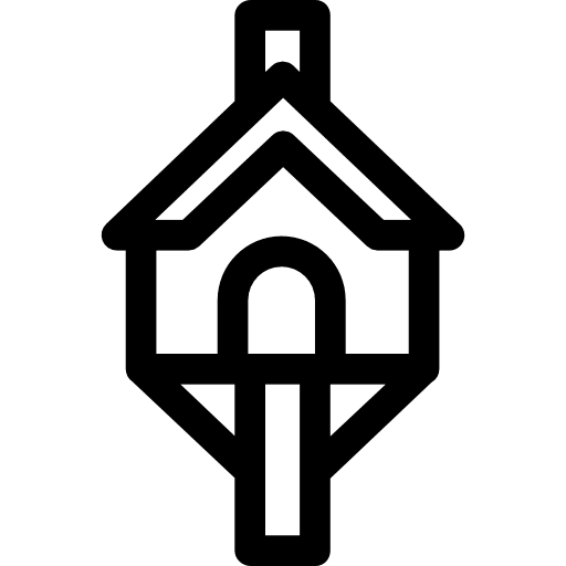 Tree house facade buildings home icon