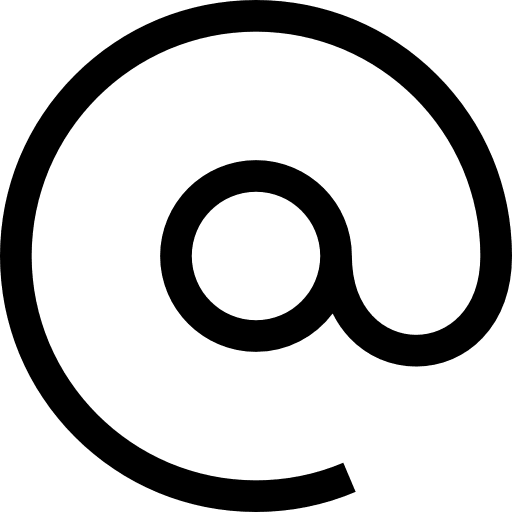 Email arroba signs at icon