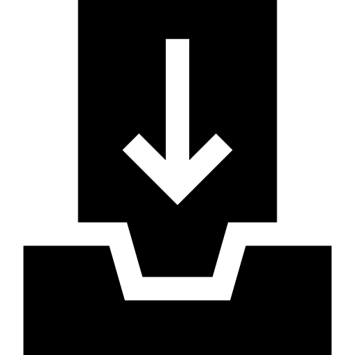 Inbox down arrow multimedia downloading icon