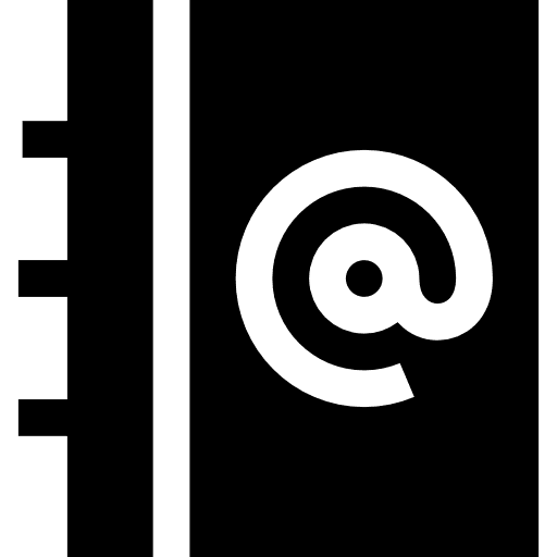 Phone book contacts emails notepad icon