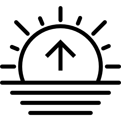 Sunrise evening weather dawn icon