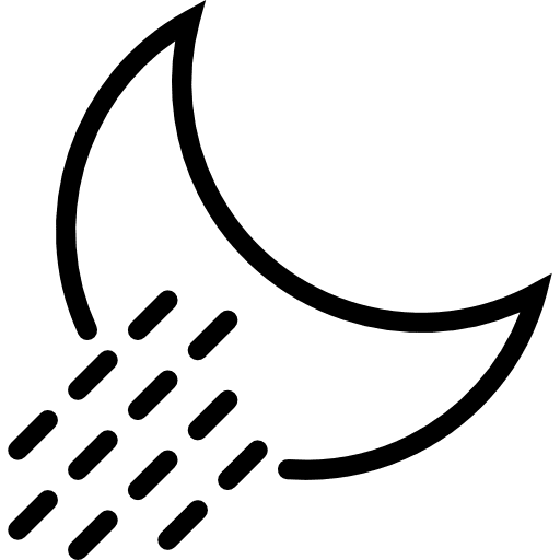 Night rain weather night rain rain icon