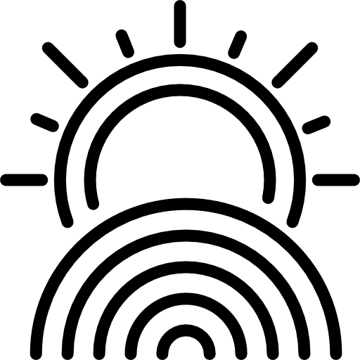 Rainbow sun rainbow atmospheric icon