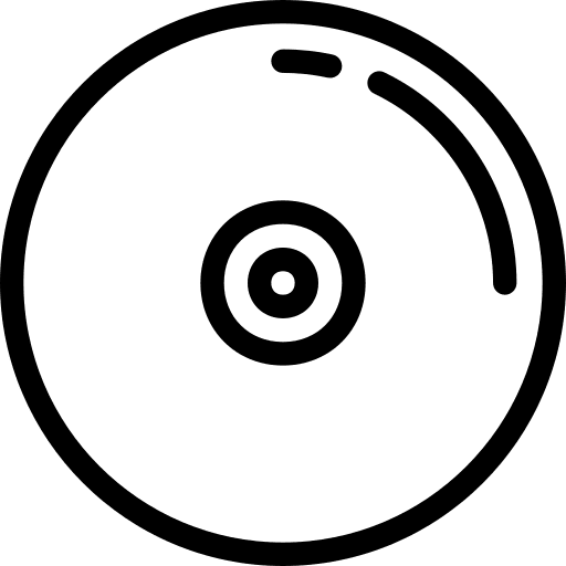 Compact disc bluray music and multimedia dvd icon