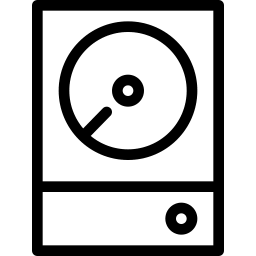 Hard disc technology electronics hard disc icon