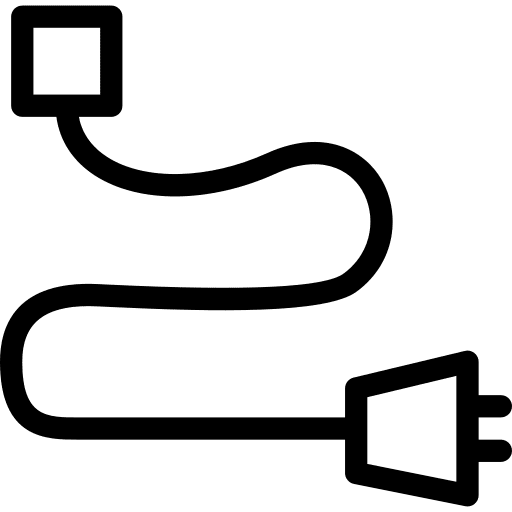 Plug electronics power charging icon