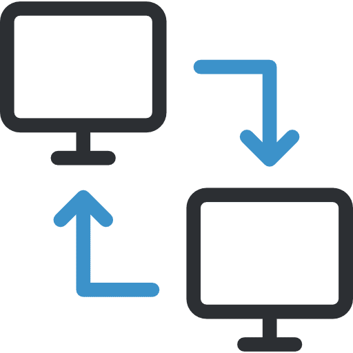 Transfer laptop computing transfer icon
