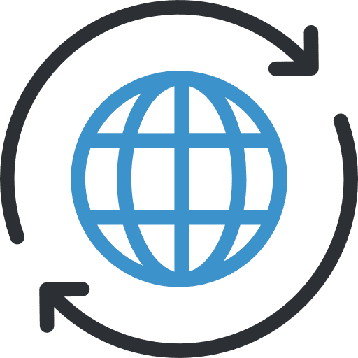 Worldwide signs earth grid world financial icon