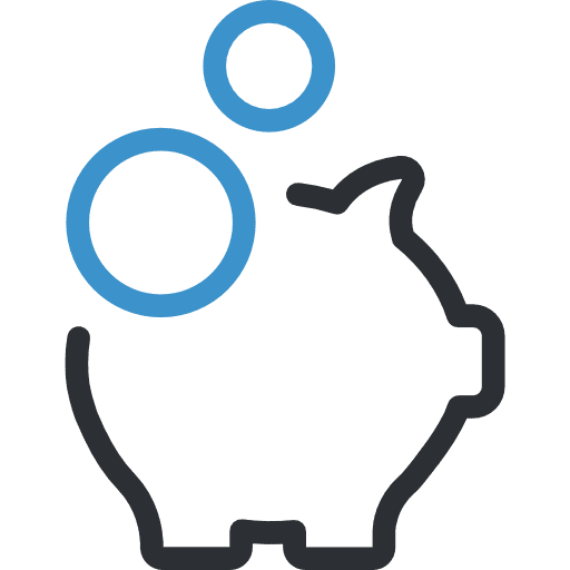 Piggy bank money coin save icon