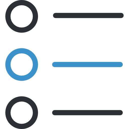 List file interface bullet point icon