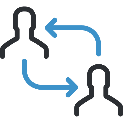 Transfer connection networking transfer icon