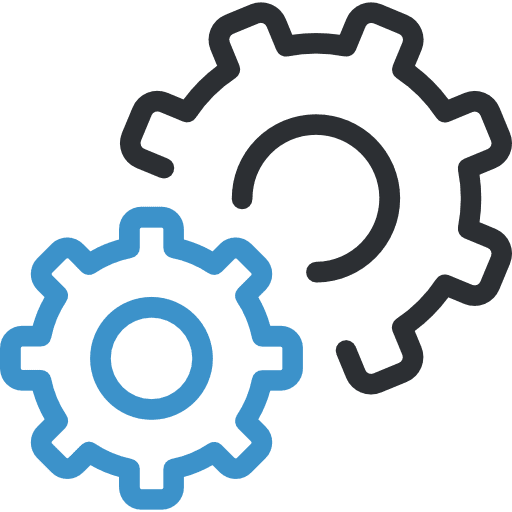 Settings tools and utensils gear configuration icon